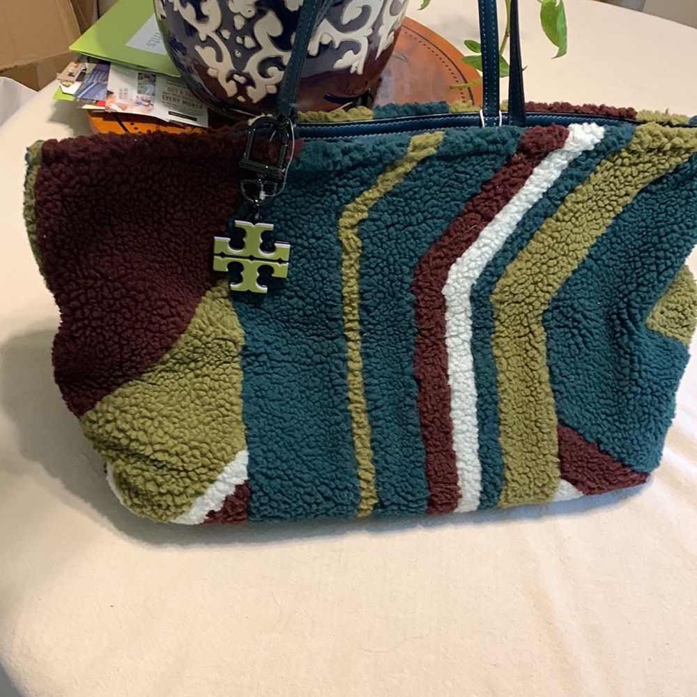 Tory Burch Multicolor Chevron Tote